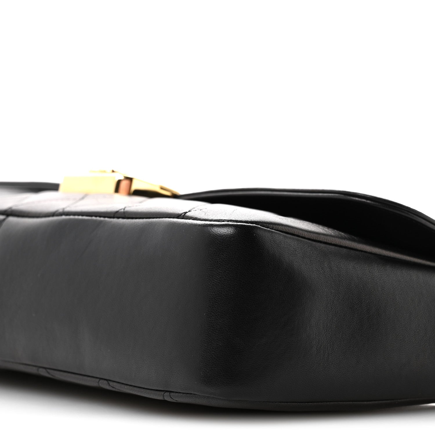 Chanel Metallic Lambskin Quilted Large Chic With Me Flap Black 9 of 10