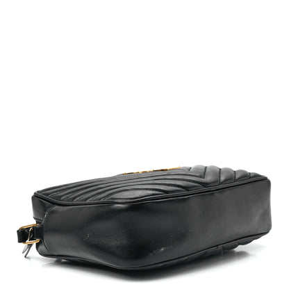 Saint Laurent Calfskin Matelasse Monogram Lou Camera Bag Black 3 of 11