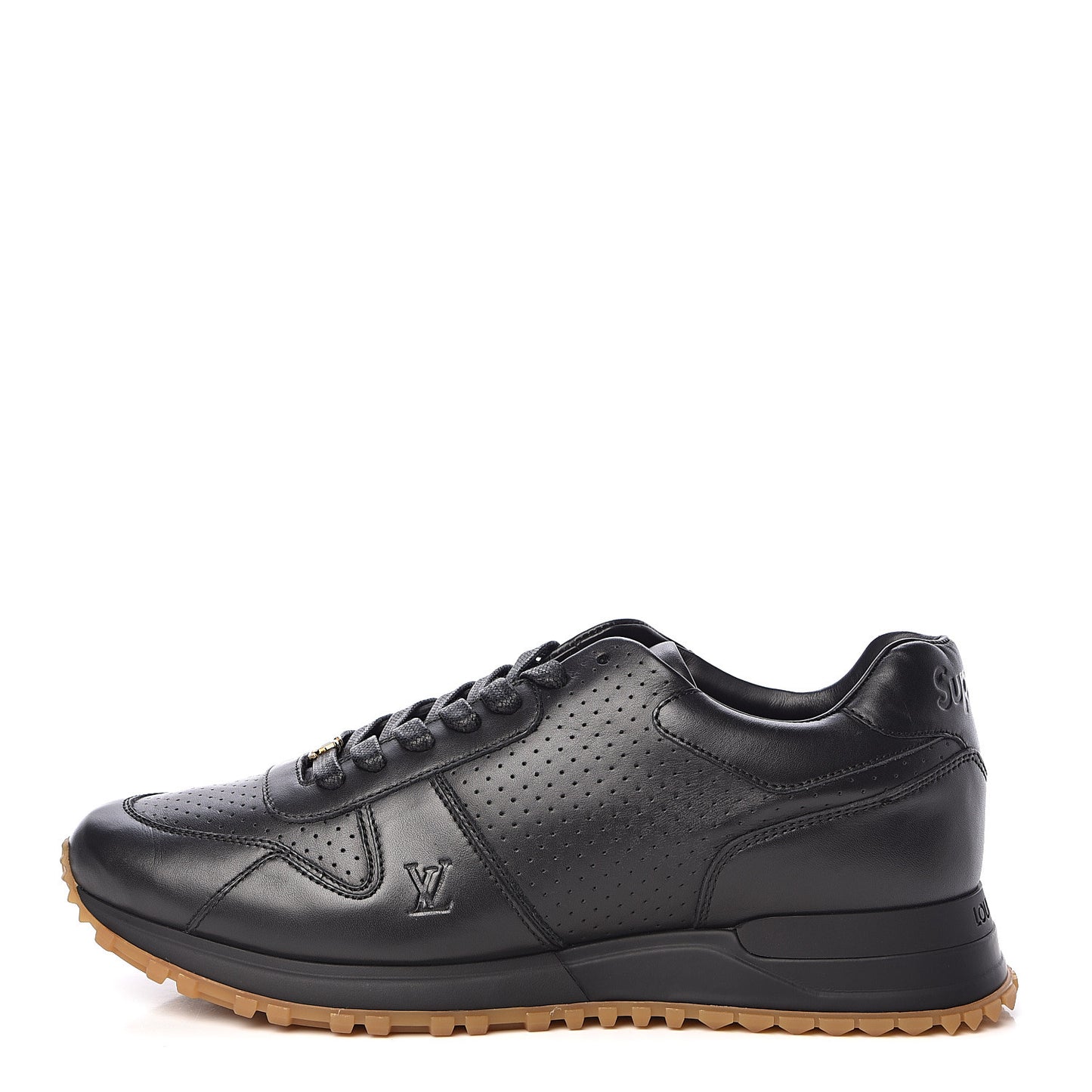 X SUPREME Calfskin Run Away Sneakers 7 Black