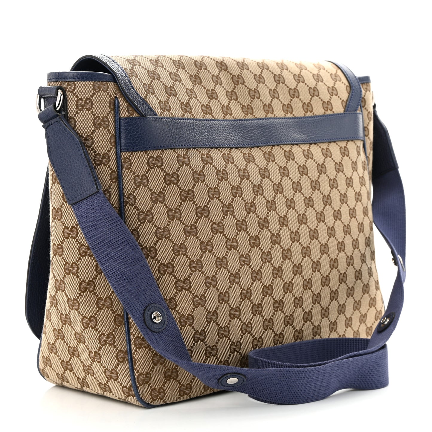 Monogram Convertible Diaper Bag Blue