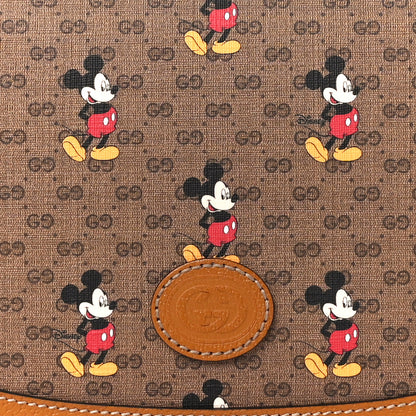 Gucci X DISNEY Mini Vintage GG Supreme Monogram Mickey Mouse Small Flap Messenger Bag Beige Vintage Sun Oil 8 of 12