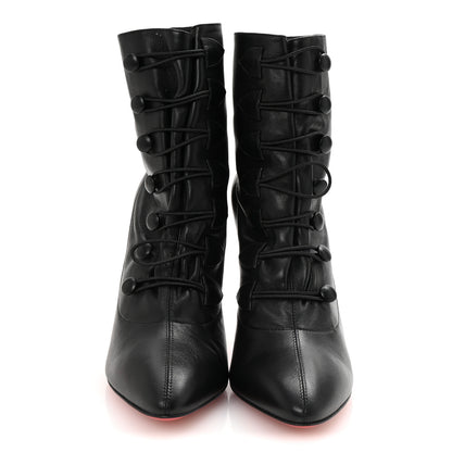 Christian Louboutin Calfskin French Tutu Button Ankle Boot  38 Black 3 of 9
