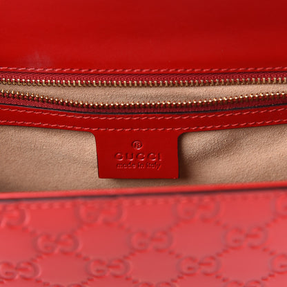 Gucci Guccissima Medium Padlock Shoulder Bag Hibiscus Red 8 of 10