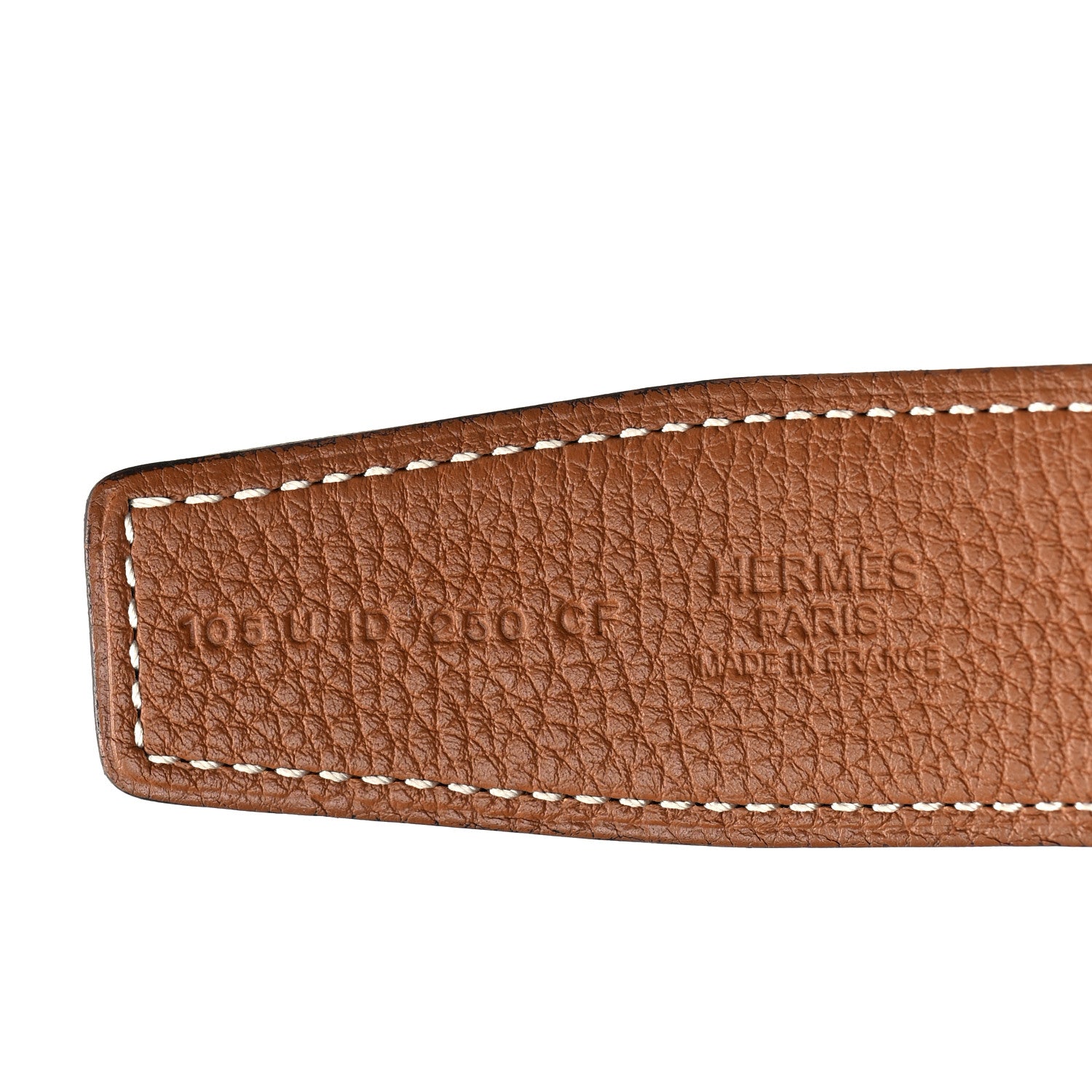 Hermes Box Togo 32mm H Belt 105 Black Gold 3 of 4