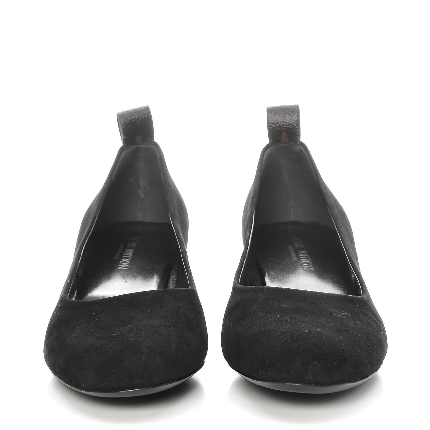 Louis Vuitton Suede Uniformes Pump 39 Black 2 of 8