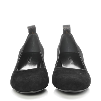 Louis Vuitton Suede Uniformes Pump 39 Black 2 of 8