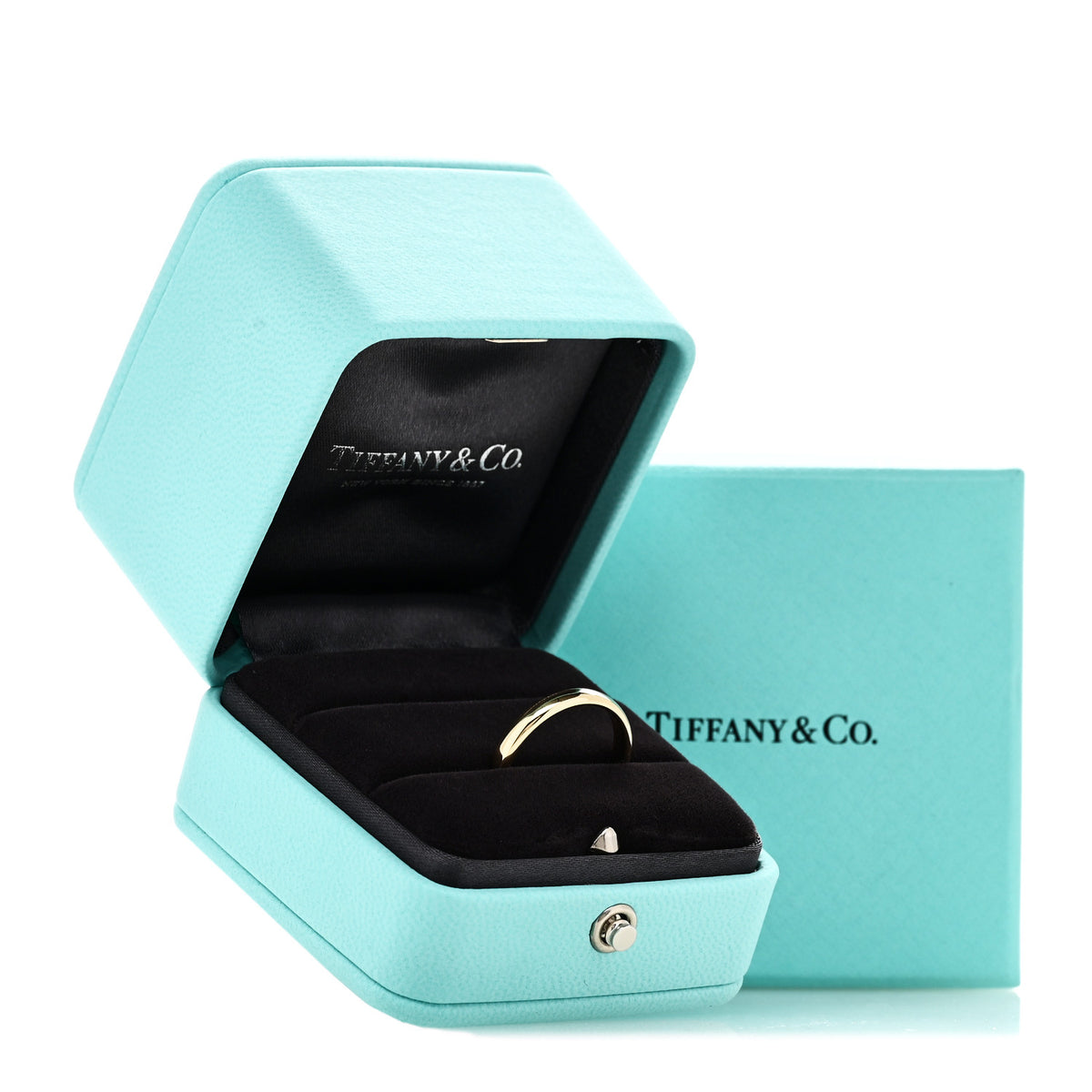 Tiffany 18K Yellow Gold 3mm Forever Wedding Band Ring 57 8 5 of 5