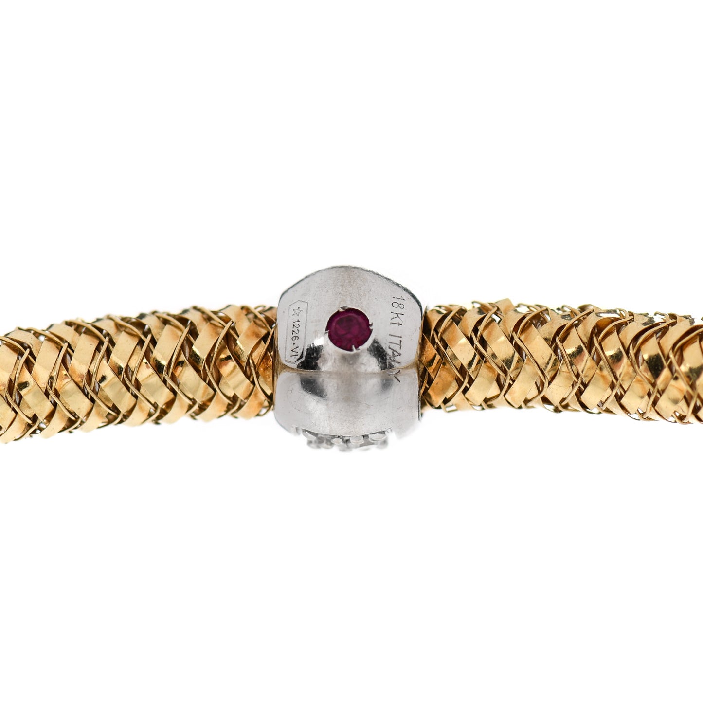 18K Yellow White Gold Diamond Narrow Primavera Bracelet