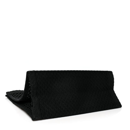 Christian Dior Mesh Embroidered Book Tote Black 4 of 12