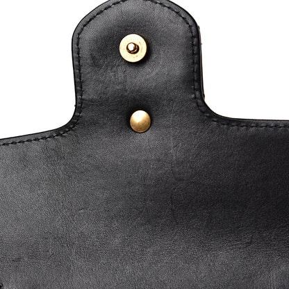 Gucci Calfskin Matelasse Super Mini GG Marmont Shoulder Bag Black 11 of 13