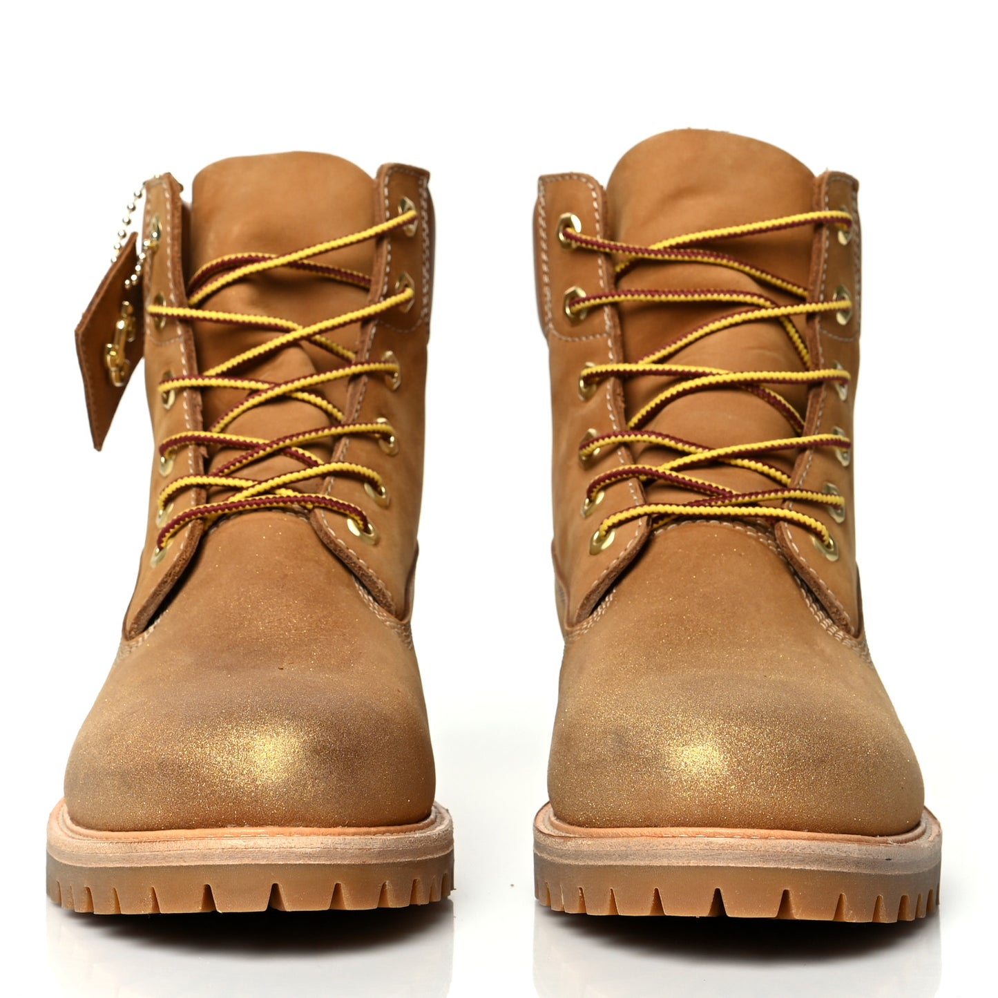 X TIMBERLAND Nubuck Glitter Ankle Boots 10 Wheat