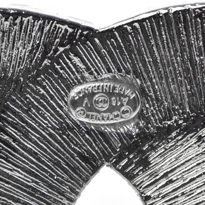 Chanel Baguette Crystal CC Brooch Silver 4 of 5