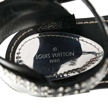 Louis Vuitton Calfskin Monogram Passenger Flat Sandals 36.5 Black 7 of 8