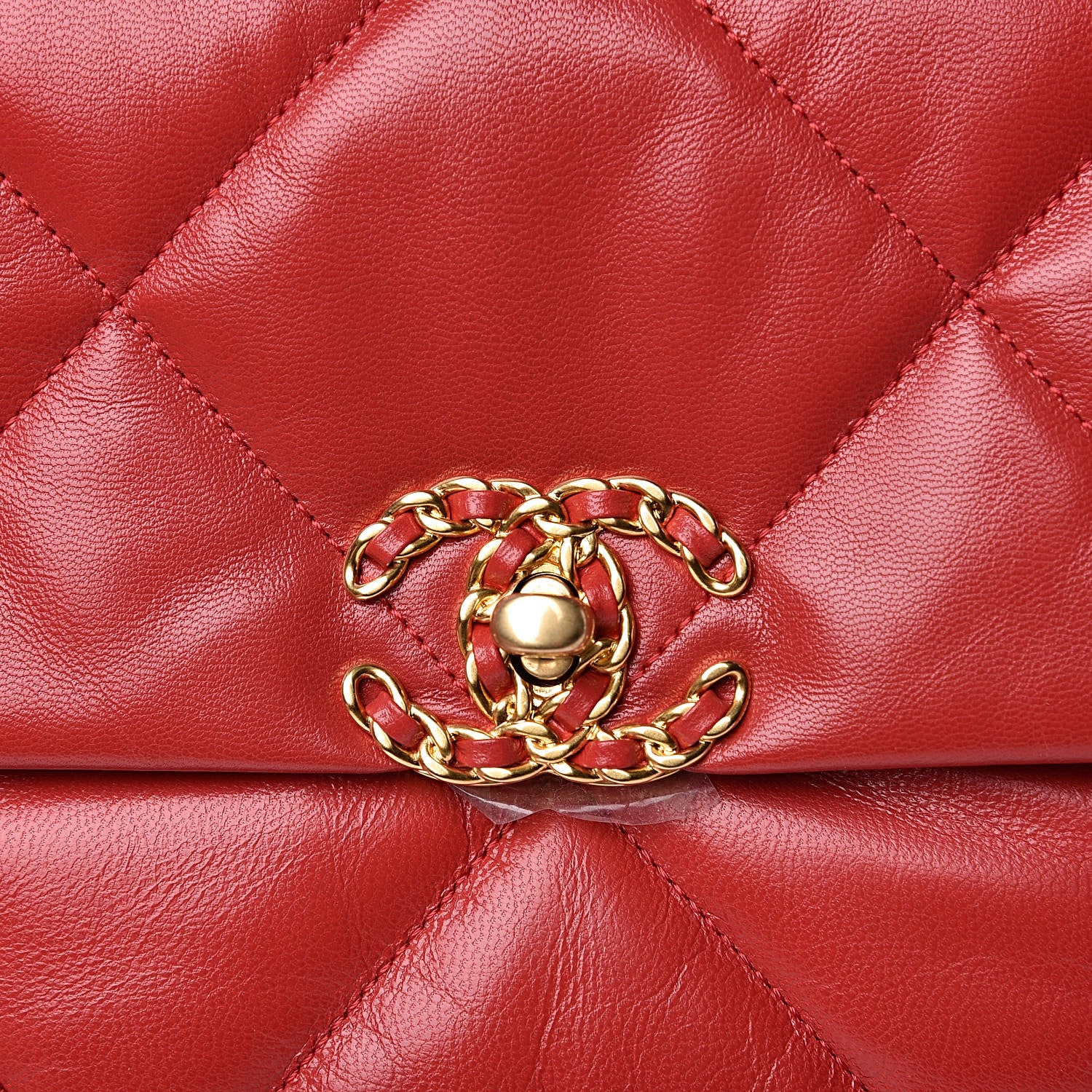 Chanel Goatskin Quilted Large 19 Flap Red 10 of 11