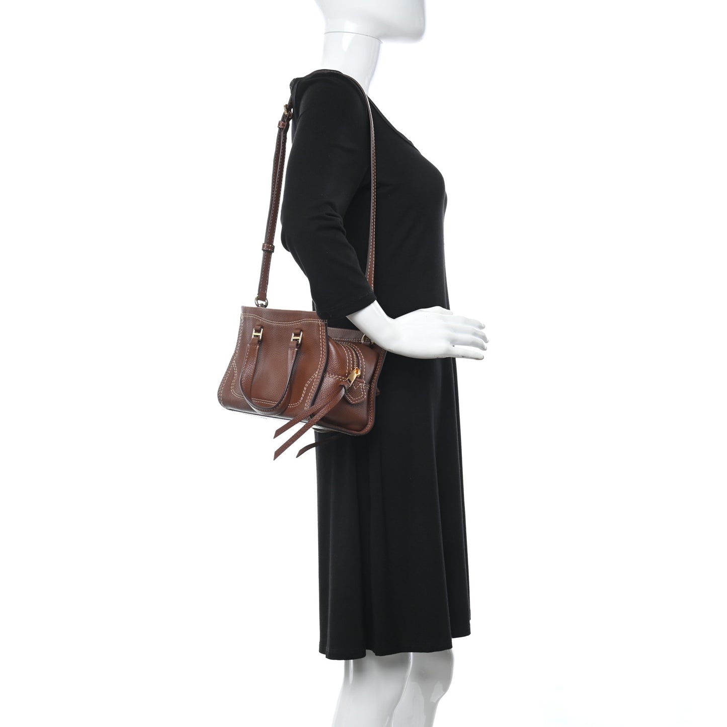 Textured Calfskin Mini Cruiser Convertible Satchel Falafel
