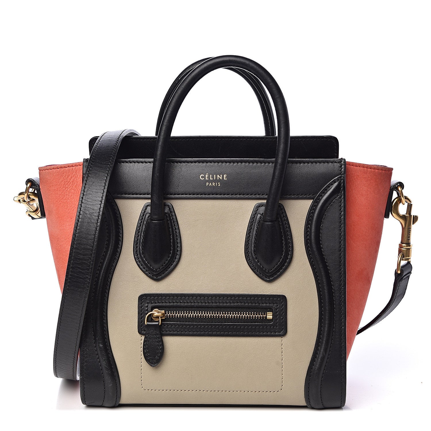 Celine Smooth Calfskin Nano Tri-Color Luggage Beige 1 of 16