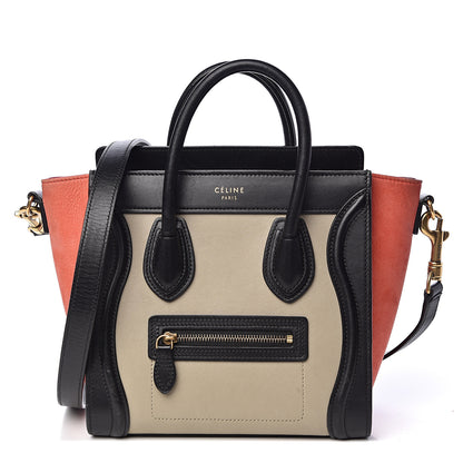 Celine Smooth Calfskin Nano Tri-Color Luggage Beige 1 of 16