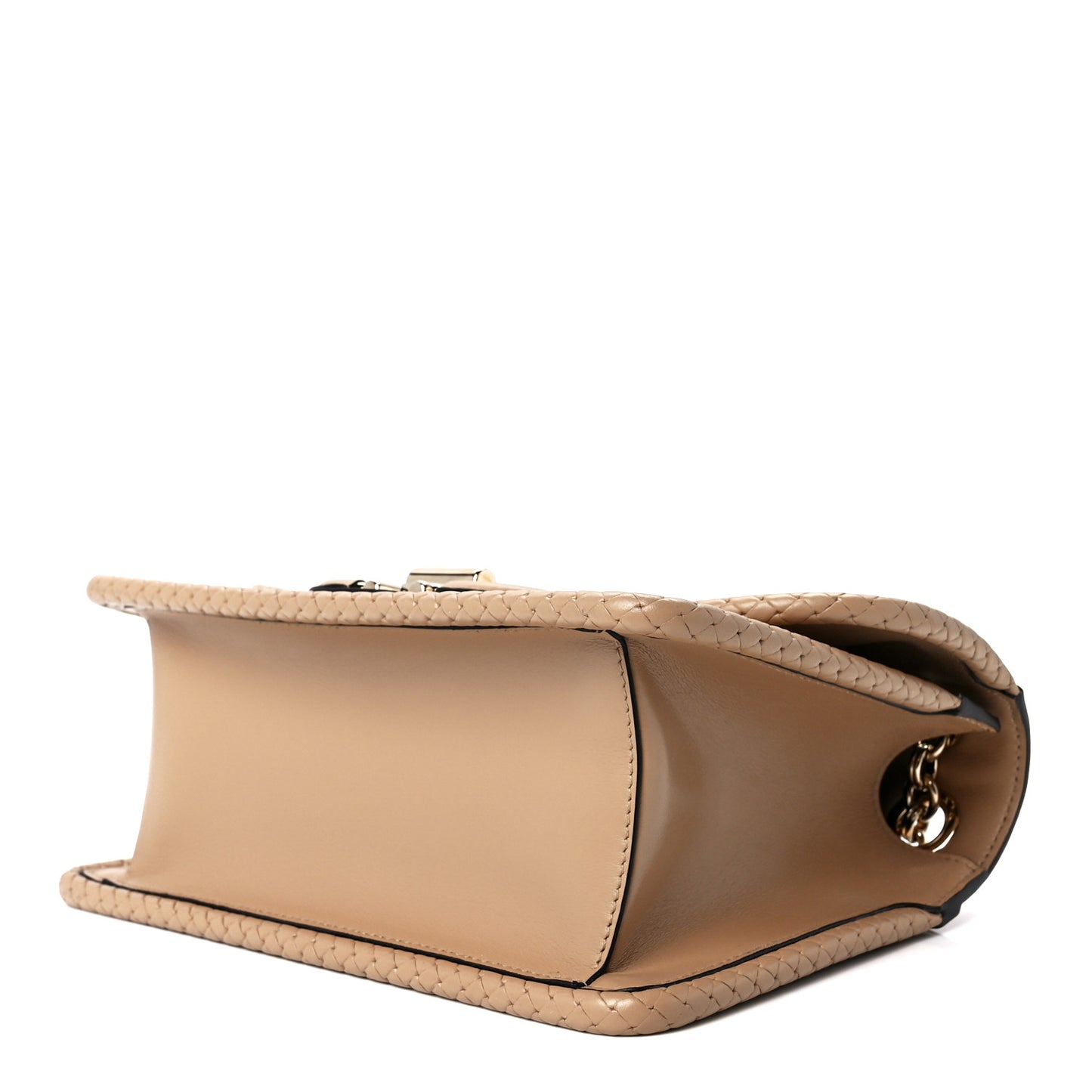 Calfskin Gancini Flap Bag Cashew