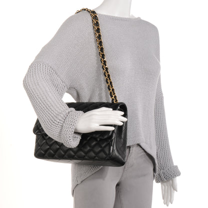 Chanel Lambskin Jumbo Double Flap Black 2 of 9