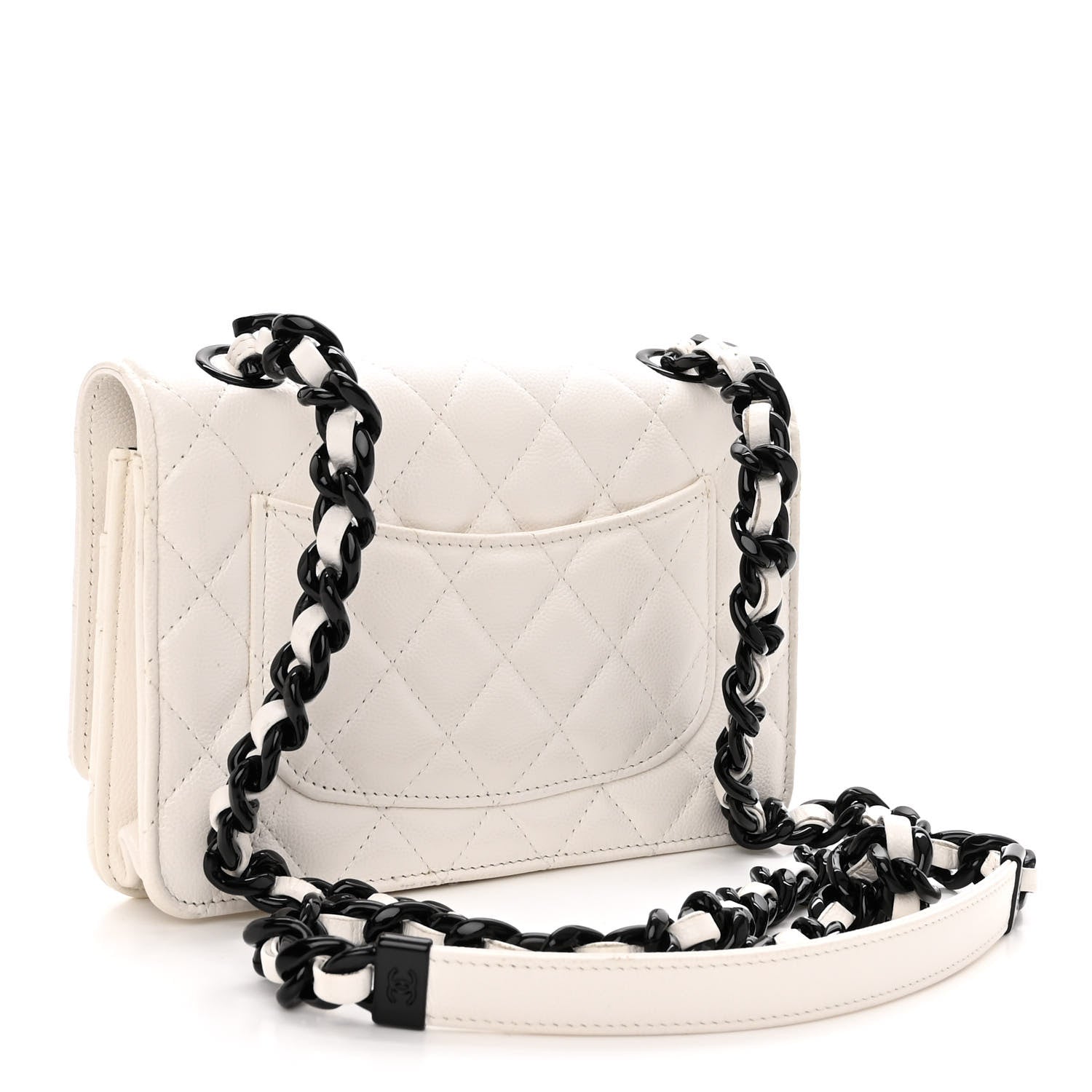 Chanel Caviar Quilted My Everything Wallet On Chain WOC White 3 of 11