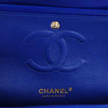 Chanel Lambskin Quilted Medium Double Flap Blue 6 of 8