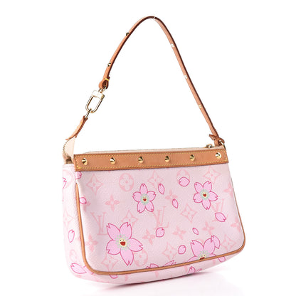 Louis Vuitton Monogram Cherry Blossom Pochette Accessories Pink 3 of 11