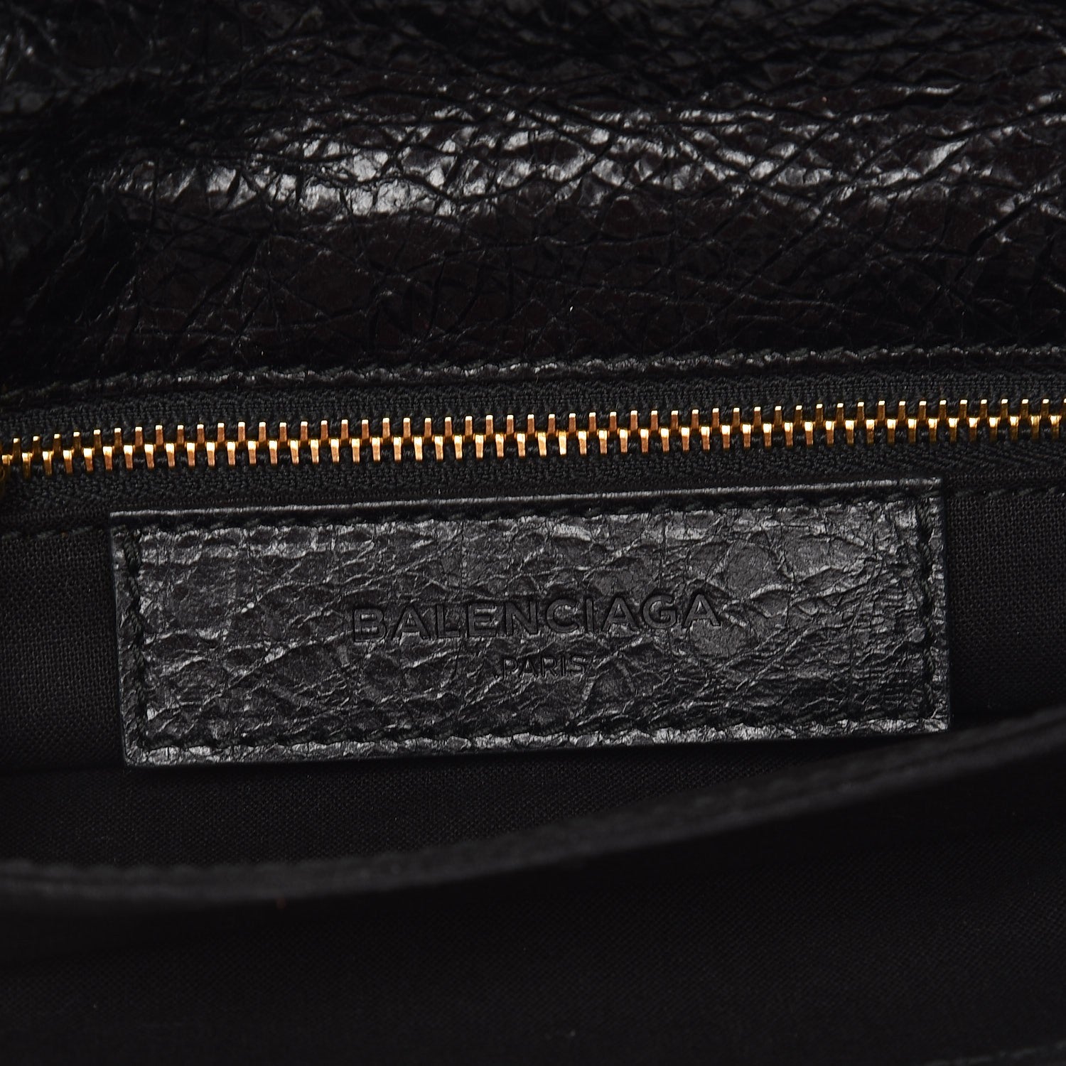 Balenciaga Agneau Giant 12 Gold Hardware Mini Envelope Strap Clutch Black 6 of 7