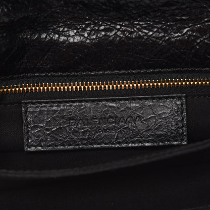 Balenciaga Agneau Giant 12 Gold Hardware Mini Envelope Strap Clutch Black 6 of 7
