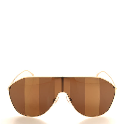Fendi Metal Aviator Sunglasses FF 0405/S Sunglasses Brown Gold 2 of 7