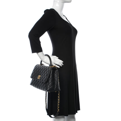 Chanel Caviar Quilted Small Coco Handle Flap Black 3 of 11