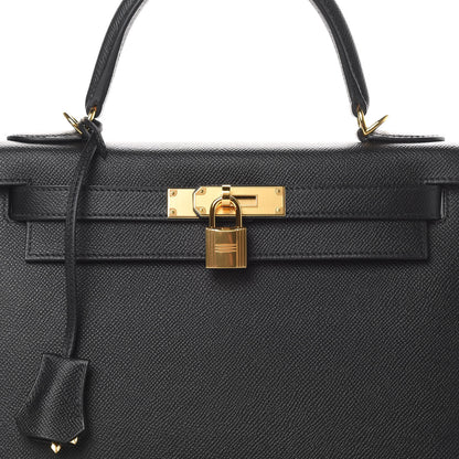 Hermes Epsom Kelly Sellier 28 Black 8 of 11