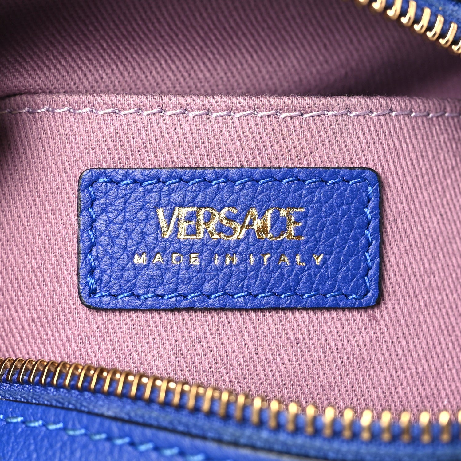 Versace Calfskin La Medusa Round Camera Bag Blue 6 of 8