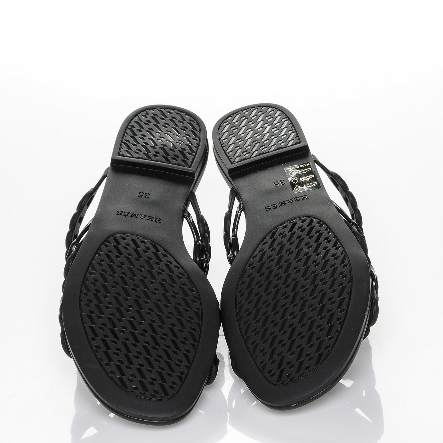 Rubber Chaine d'Ancre Nude Sandals 35 Black