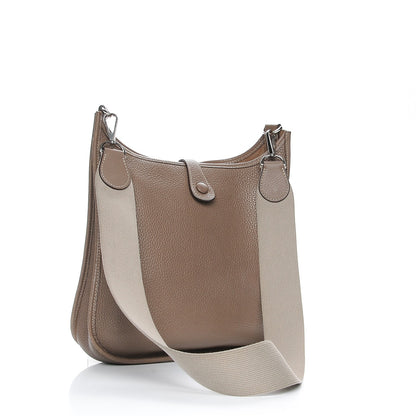 Hermes Taurillon Clemence Evelyne PM Etoupe 3 of 12