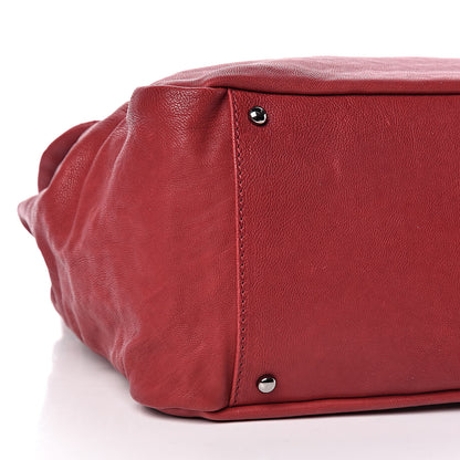 Chanel Calfskin Diamond Stitch Accordion Flap Light Bordeaux 9 of 10