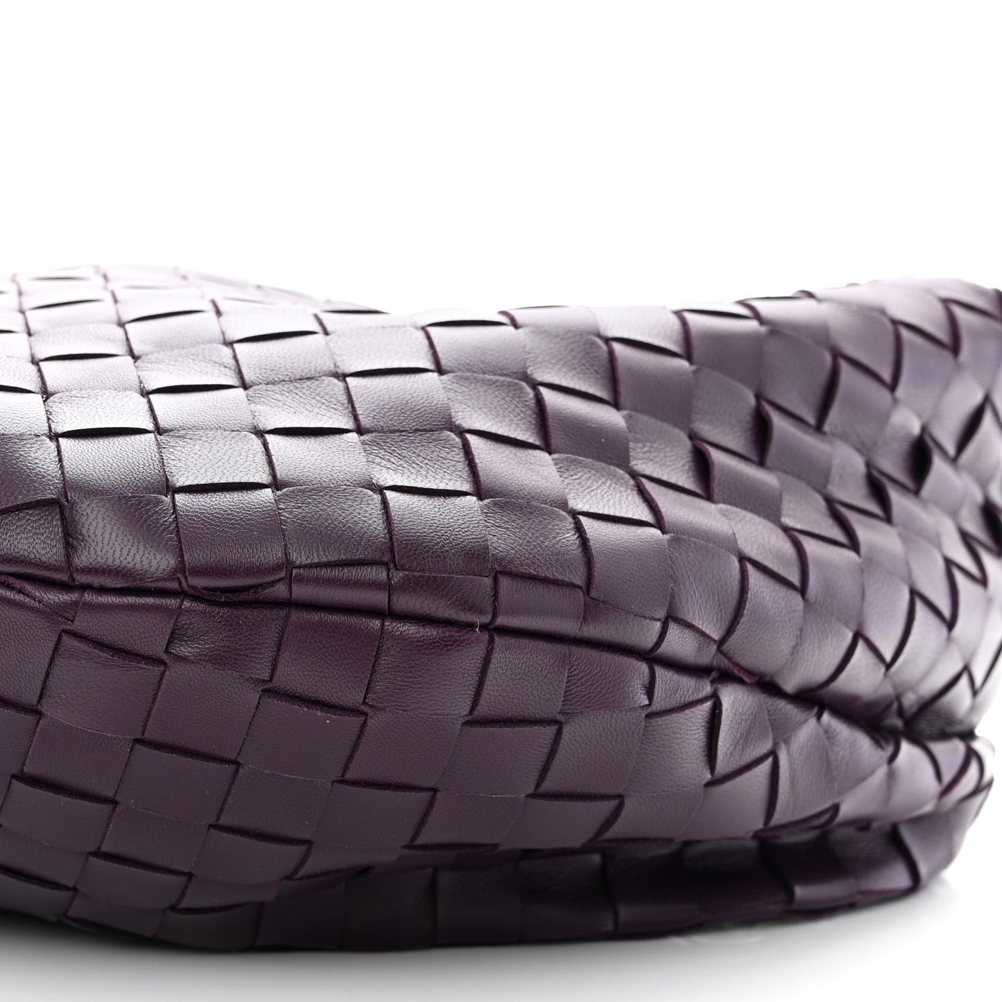 Nappa Intrecciato Teen Jodie Hobo Eggplant