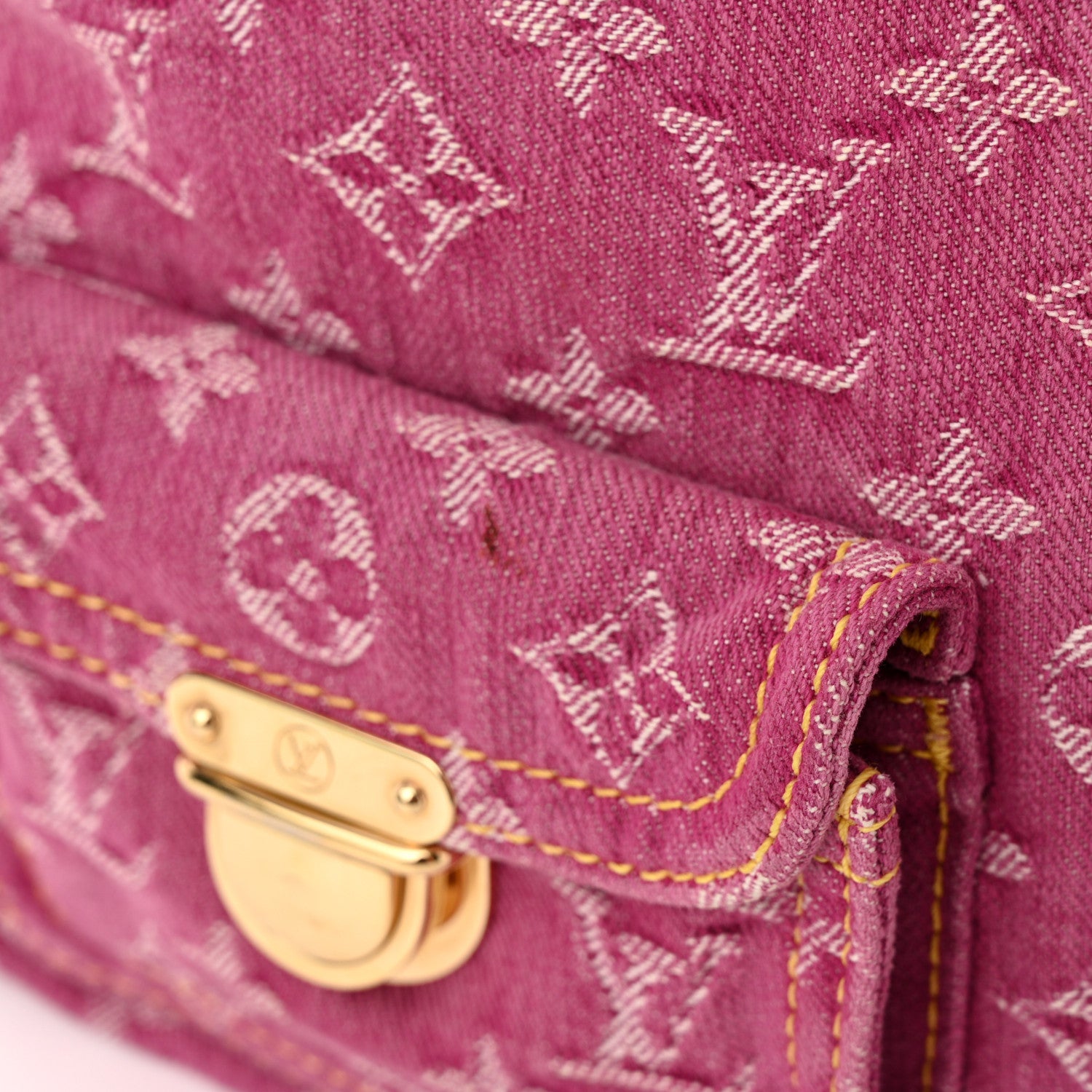 Louis Vuitton Denim Baggy PM Fuchsia 14 of 15