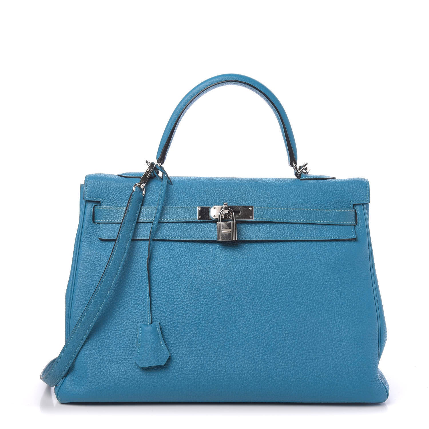 Hermes Togo Kelly Retourne 35 Turquoise 1 of 17