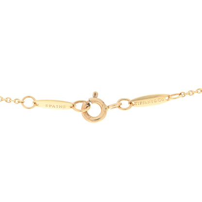 Tiffany 18K Yellow Gold Diamond 16mm Elsa Peretti Open Heart Pendant Necklace 4 of 5