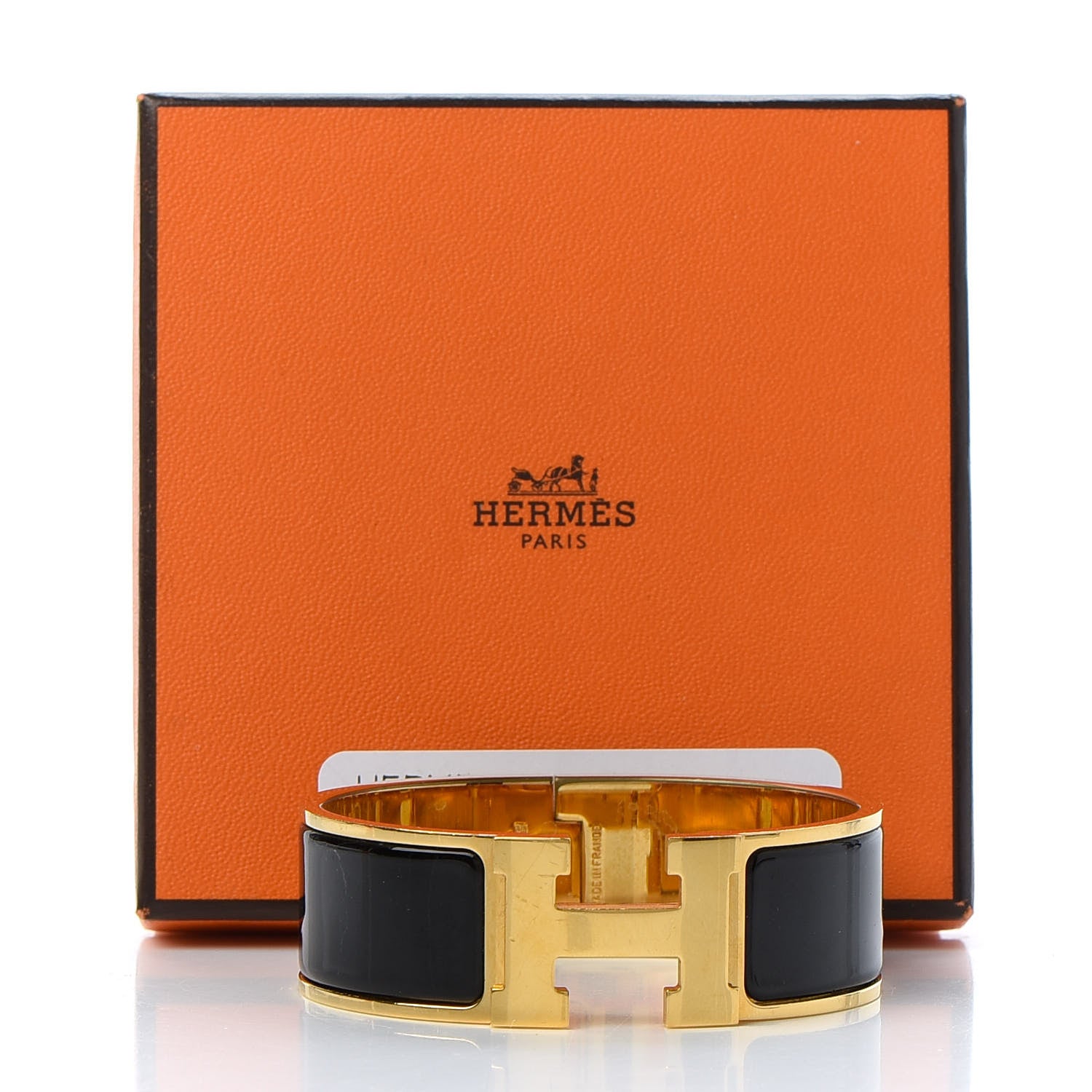 Hermes Enamel Wide Clic Clac H Bracelet GM Black 7 of 7