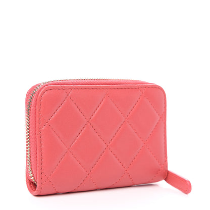 Chanel Lambskin Lucky Charms Zip Coin Purse Pink 2 of 6