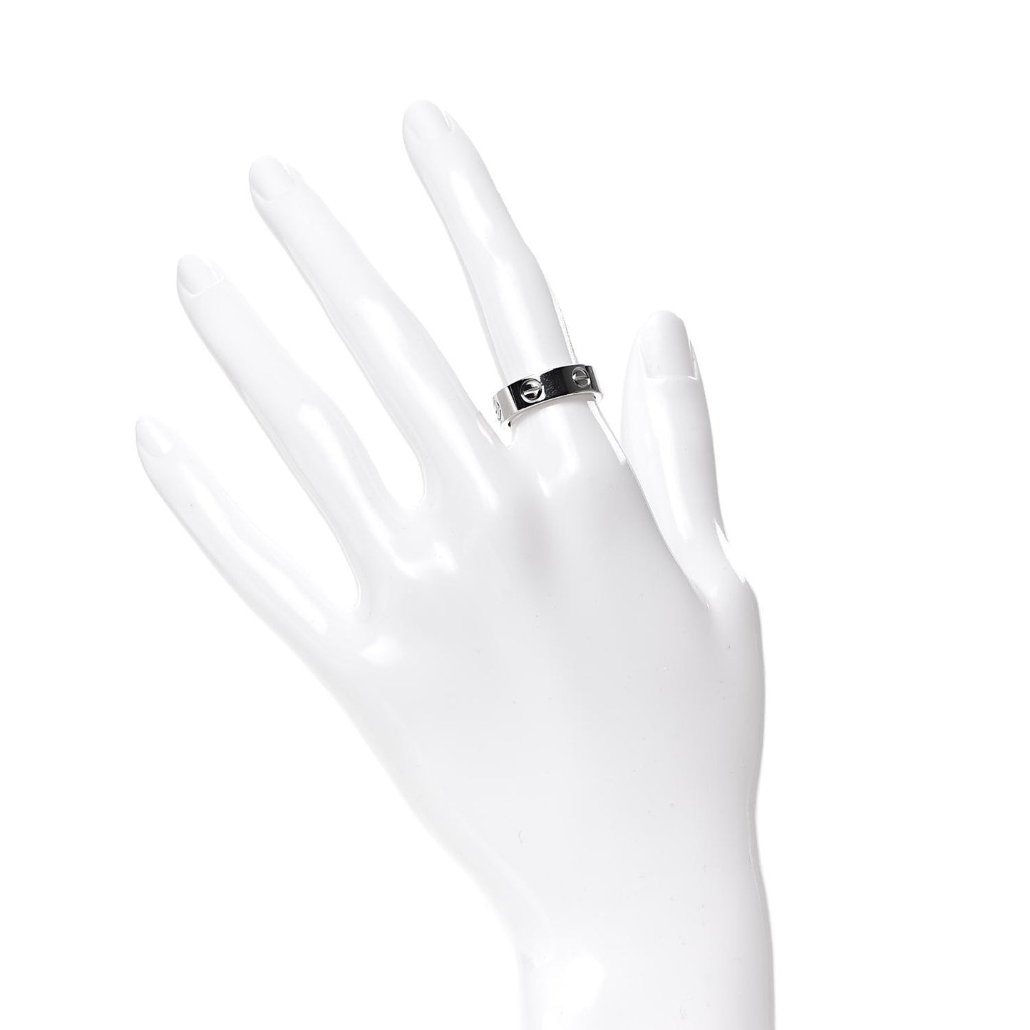 18K White Gold 5.5mm LOVE Ring 51 5.75
