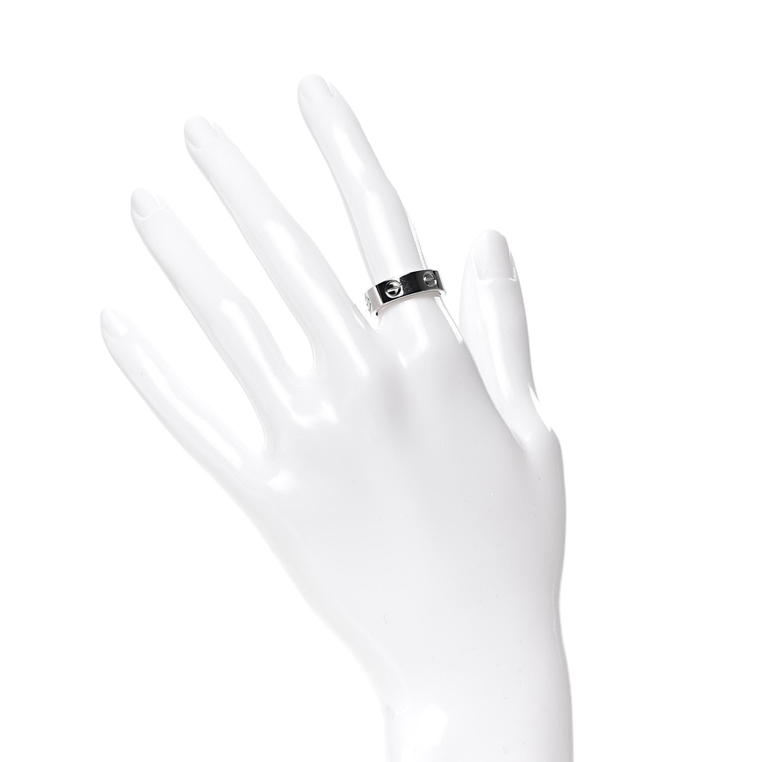 Cartier 18K White Gold 5.5mm LOVE Ring 51 5.75 2 of 4
