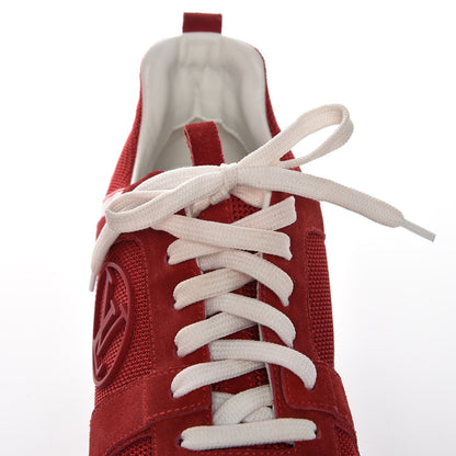 Louis Vuitton Suede Calfskin Run Away Sneakers 37.5 Rouge 11 of 12