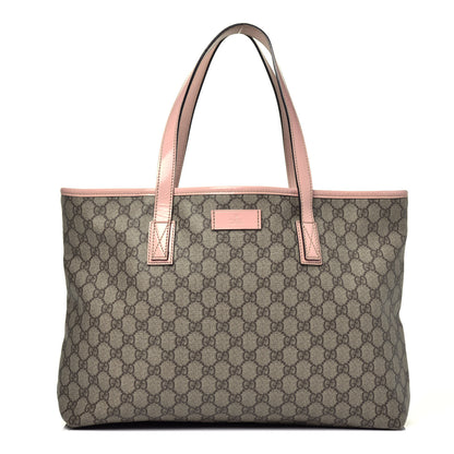 Gucci GG Supreme Monogram Medium Zippered Shopping Tote Pink 1 of 8