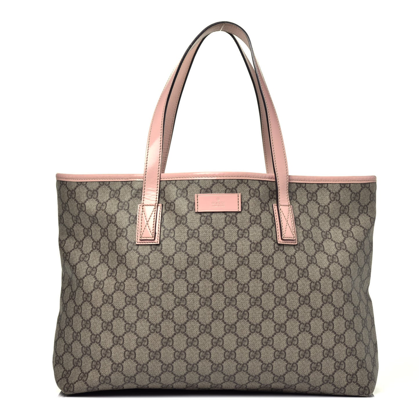 GG Supreme Monogram Medium Zippered Shopping Tote Pink