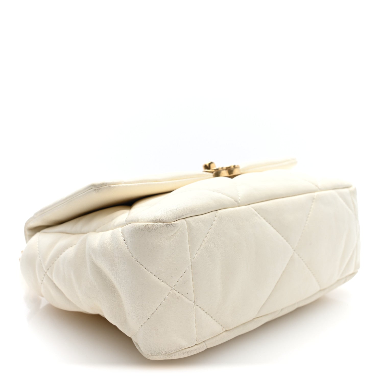 Chanel Lambskin Quilted Medium Chanel 19 Flap White White 4 of 9
