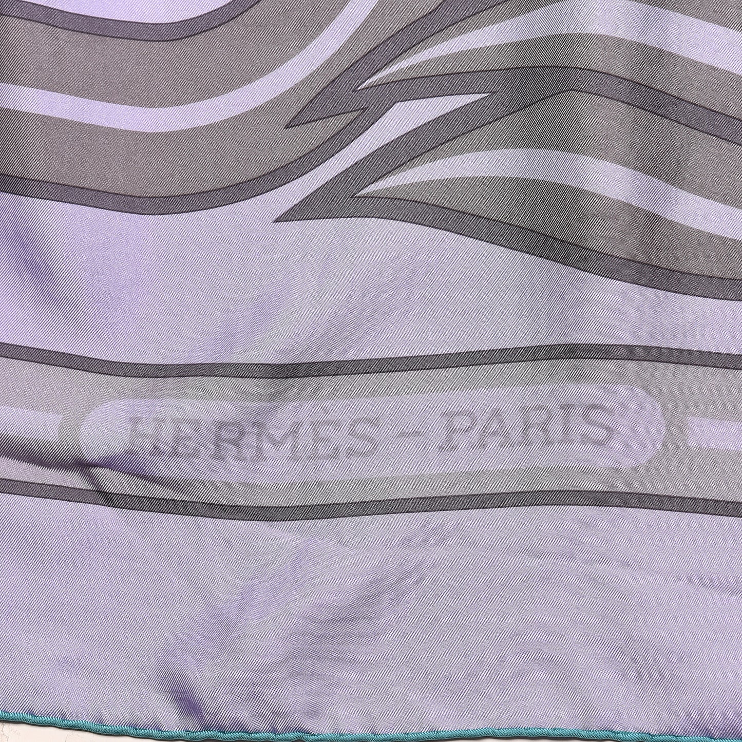 Silk Dip Dye Quadridge Scarf 140 Lilac Gris Chartreuse