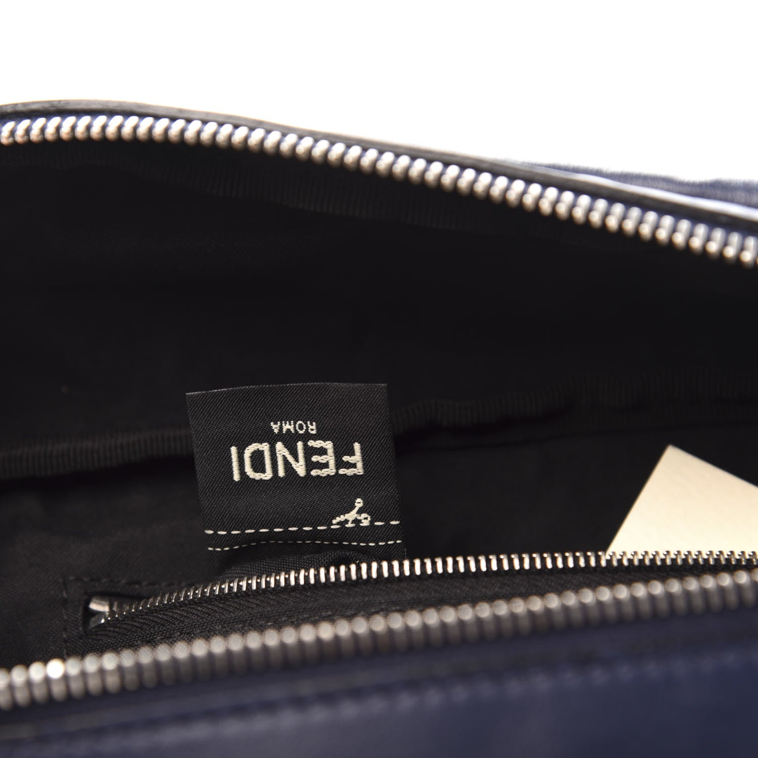 Fendi Vitello Grace Light Century Devil Eyes Belt Bag Navy White 10 of 12