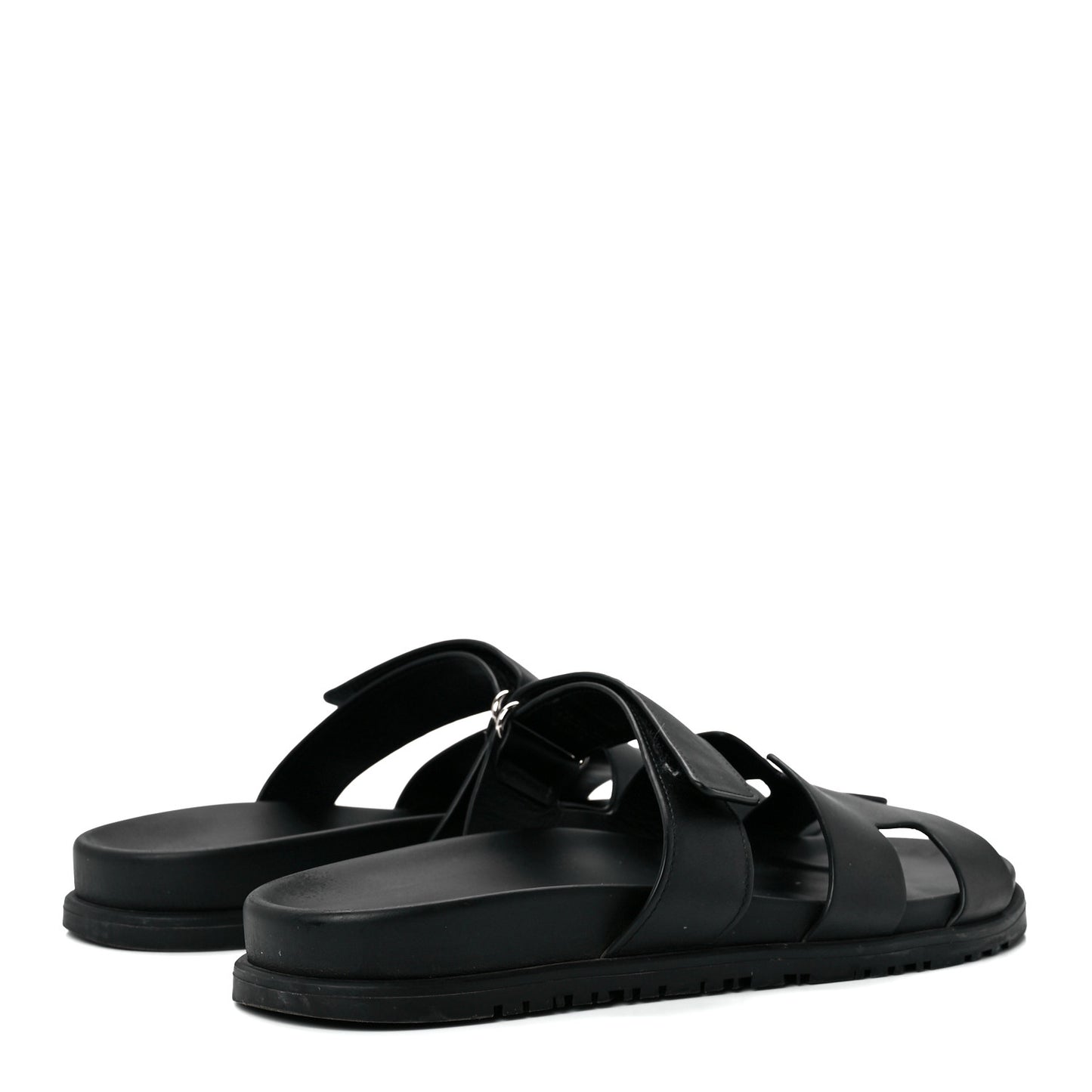 Calfskin Womens Chypre Sandals 40.5 Black